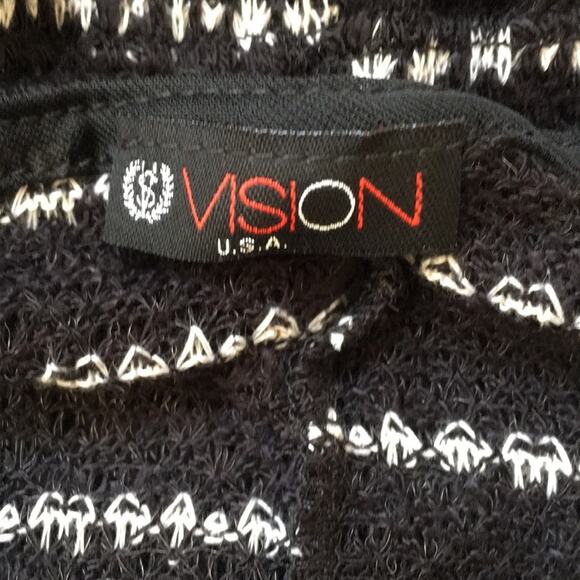 Vision oversized sweater L in EUC black & white - Picture 6 of 7